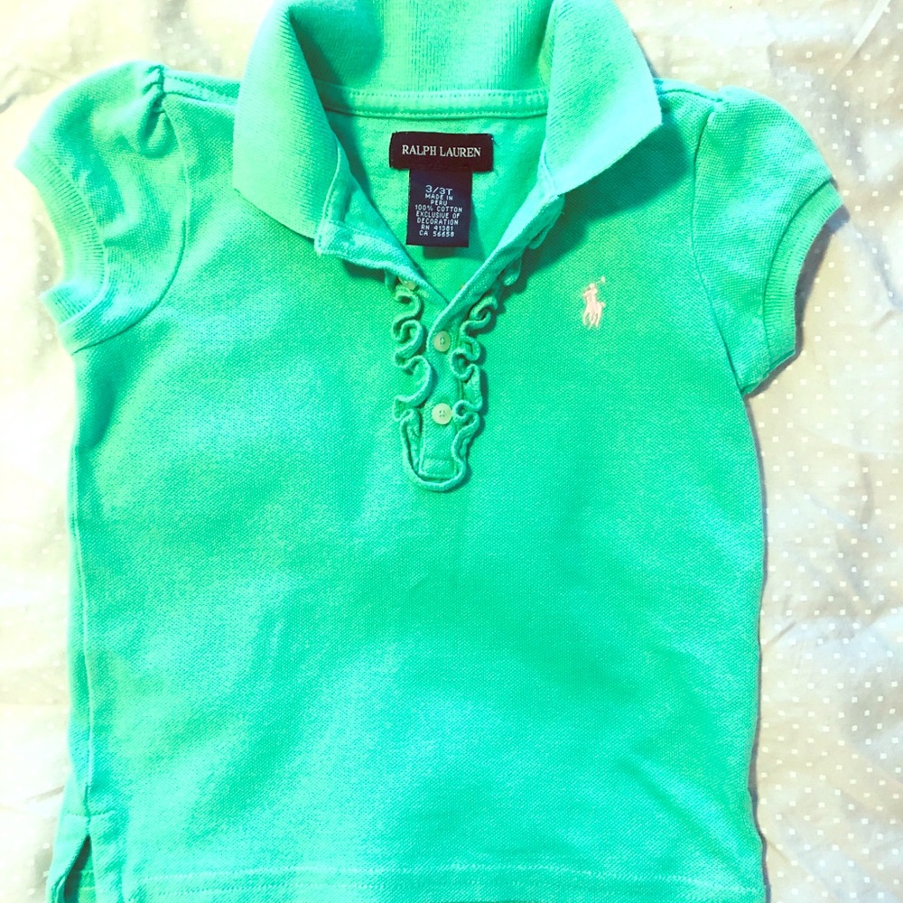 🔥BOGO 50%🔥 Girls Ralph Lauren Ruffle Collar polo